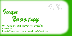 ivan novotny business card